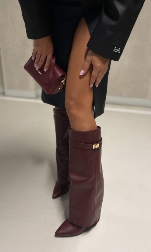 Kozaki Inez burgundowe