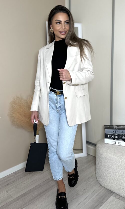 Marynarka Vera z lnem ecru